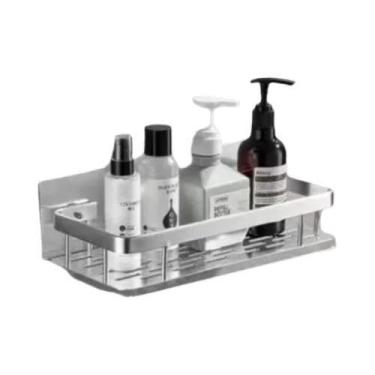 Imagem de Prateleira De Banheiro Montada Na Parede Sem Furos, Suporte De Canto P