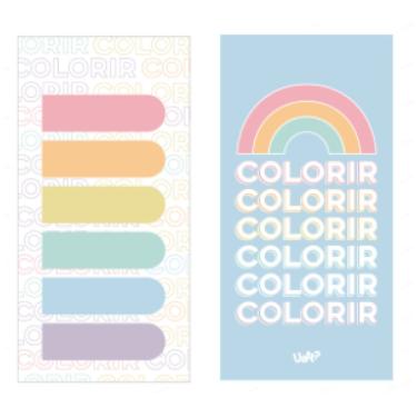 Imagem de Cartela Com 6 Blocos De Notas Adesivas Marca Página - Colors
