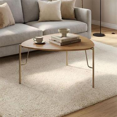 Imagem de Mesa de Centro para Sala 31cm com Pés em Metal 100% MDF - Casa Lar Inc