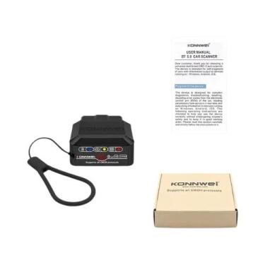 Imagem de Scanner OBD2 Bluetooth 5.0 Konnwei ELM327 V1.5 Ferramenta De Diagnósti