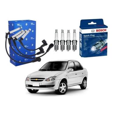 Imagem de Kit Vela Cabo Delphi Corsa Classic 1.0 Flex 2010 A 2016 - Bosch