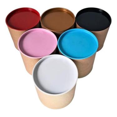 Imagem de 10 Tubo Latas 10x10 P/ Personalizar Embalagem Kraft Presente - NoBrand