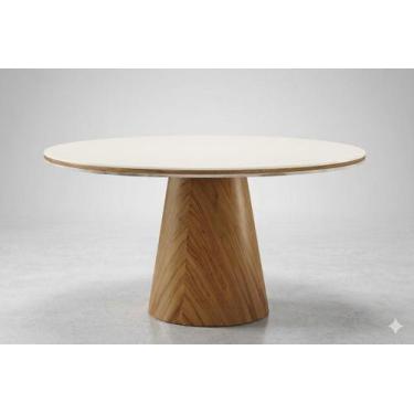 Imagem de Mesa de jantar Redonda tampo duplo 1,10m base Cone Imperial - Imperial