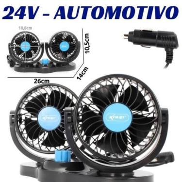 Imagem de Ventilador Automotivo Duplo Com Ajuste P/ Caminhão 24v - Kp