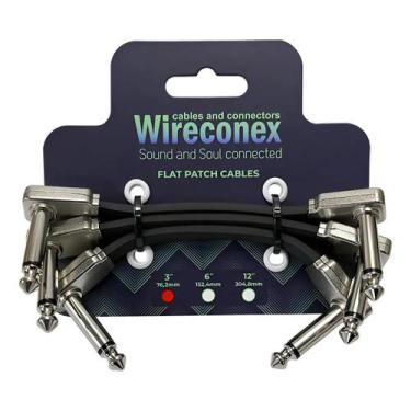 Imagem de Pack 3 flat patch wireconex wfc3 c/ plug ts cachimbo 7,62cm