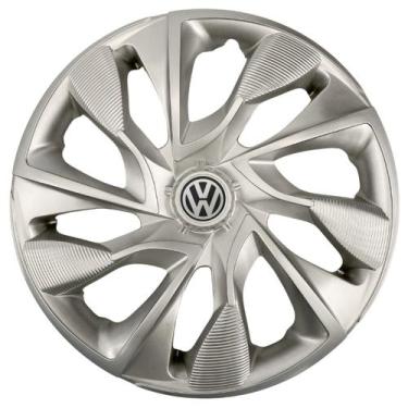 Imagem de Calota esportiva ds4 14 silver + emblema vw volkswagen - Garagem Onlin