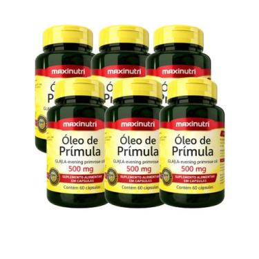 Imagem de Kit 06 Óleo de Prímula 500mg 60 Cápsulas Maxinutri