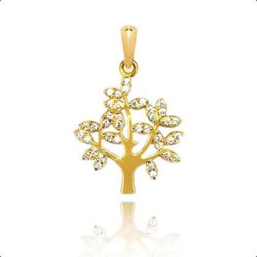 Imagem de Cordão Feminino 40cm Ouro 18k E Pingente Árvore Da Vida - Paulistana J