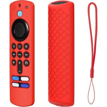 Imagem de Estojo de controle remoto USTIYA para Fire TV Stick 4K 2021 vermelho