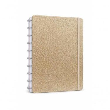 Imagem de Caderno Planner Shine's Dourado Disco Reposicionável Grande 210x280mm 