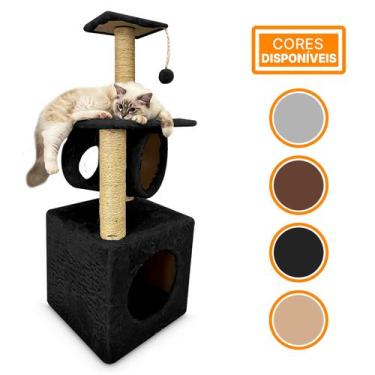Imagem de Arranhador Gato Elegance Torre Playground Sofá - Yan Pet, Preto