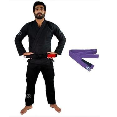 Imagem de Kimono Ultra Light 2.2 Jiu Jitsu Preto Com Faixa a Escolher  Keiko, Ro