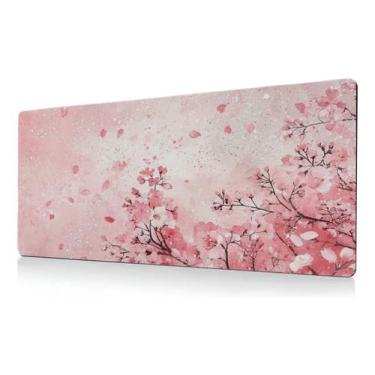 Imagem de Mouse Pad Gamer Sakuras Cerejeiras Rosa - NoBrand