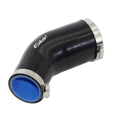 Imagem de Adaptador De Mangueira Redutora De Silicone Preto 45 Graus Universal P