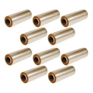 Imagem de 10x Rolo Plástico Filme Pvc 28cm 28x300 Bobina 280mm X 300m - Sem marc