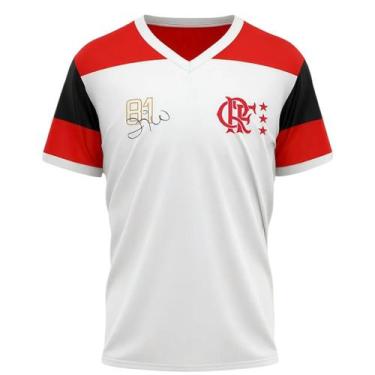 Imagem de Camisa Flamengo Zico Retro Mundial 81 Oficial - BRAZILINE, Branco, G