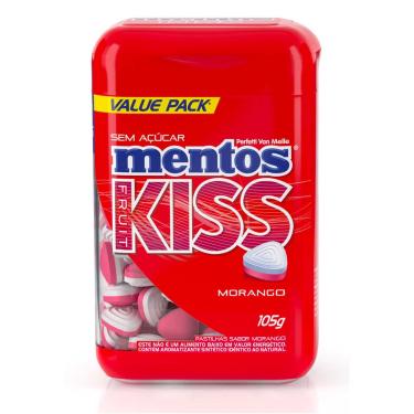 Imagem de Pastilhas Mentos Kiss Morango com 105g 105g