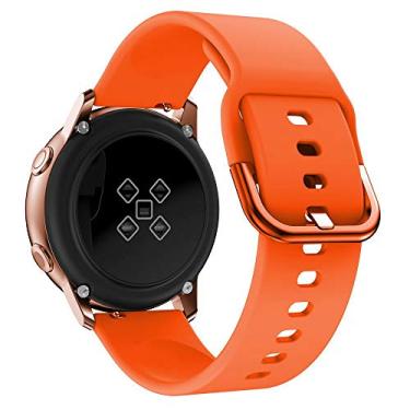 Imagem de Pulseira 20mm Moderna compatível com Samsung Galaxy Watch Active 1 e 2 - Galaxy Watch 3 41mm - Galaxy Watch 42mm - Amazfit GTR 42mm - Amazfit GTS - Amazfit Bip - Marca LTIMPORTS (Laranja)