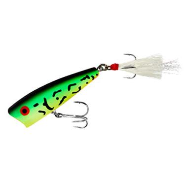 Imagem de Rebel Iscas Pop-R Topwater Popper Isca de pesca, Fire Tiger, Pop-R (1/113 g), 6,3 cm