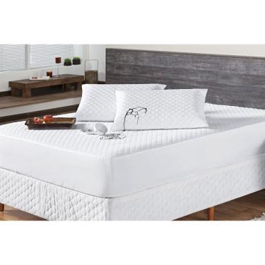 Imagem de Protetor  de Colchão Impermeável Matelado Casal Branco