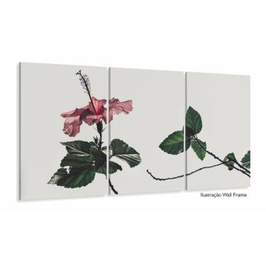 Imagem de Quadro Flor Vintage Conjunto Vertical decorativo 3 Peças