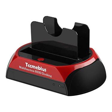 Imagem de Estação de ancoragem de disco rígido Tccmebius, TCC-S867-US USB 2.0 a 2,5 3,5 polegadas SATA IDE compartimentos duplos externo HDD compartimento, para 2,5" 3,5" IDE SATA I/II/III HDD SSD