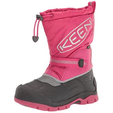 Imagem de KEEN Bota infantil unissex para inverno Snow Troll com isolamento à prova d'água, Roxo fúcsia/prata, 1 Big Kid