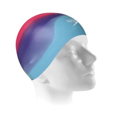 Imagem de Touca de Natação, Speedo, Ladies Cap, Silicone Moldado com Maior Espaço Interno para Cabelos Volumosos, Tamanho Único - Azul