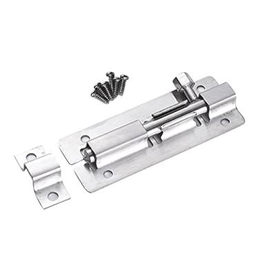 Imagem de Trava de porta de aço inoxidável parafuso de trava deslizante trinco ferrolho portão de grampo trava de segurança para casa, banheiro, ar livre, garagem
