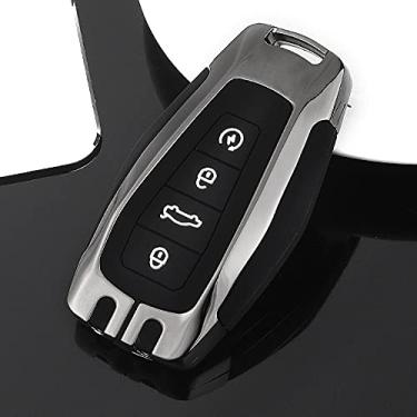 Imagem de YJADHU Capa de chave de carro de liga de zinco completa, apto para Geely Coolray 2019-2020 Atlas Boyue NL3 Emgrand X7 EX7 SUV GT GC9 Borui,1