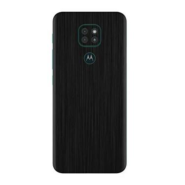 Imagem de Skin Adesivo Traseira Fibra Carbono e outras texturas Para Moto G9 Play (Preto Escovado)