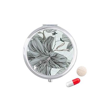 Imagem de Caixa de comprimidos de flor para desenho de lírios, caixa de armazenamento de remédios