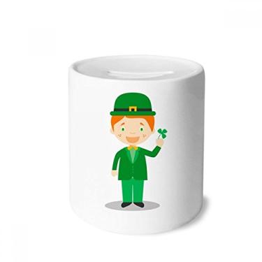 Imagem de DIYthinker Porta-moedas de cerâmica com desenho da Irlanda Green Suit