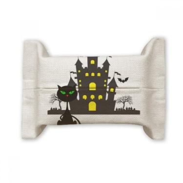 Imagem de Castelo Sombrio Horrível, Castelo Sombrio, Gato, Capa de Papel para Lenço de Algodão