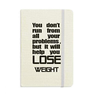 Imagem de Lose Weight — Caderno inglês com letra preta, capa dura em tecido oficial
