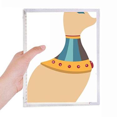 Imagem de Caderno Egito com estampa de totem de gato, folhas soltas, diário recarregável, papelaria