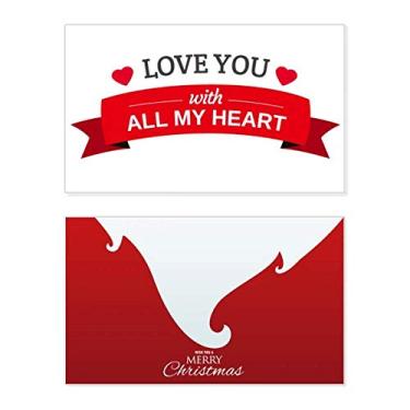 Imagem de Valentine Love You with All My Heart Holiday Holiday Merry Christmas Parabéns Card Christmas Letter Message