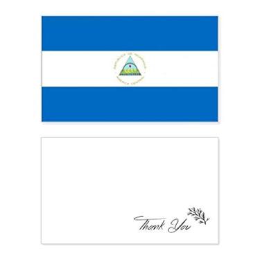 Imagem de Bandeira nacional da Nicarágua da América do Norte Cartão de agradecimento Cartão de Aniversário Aniversário Felicitação Casamento Agradecimento