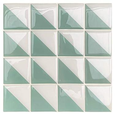 Imagem de Pastilha Adesiva Geométrica Triângulo Kit 8 Placas 3 M