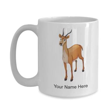Imagem de Caneca de antílope personalizada, copo de café de antílope, ideia de presente de antílope, copo de antílope personalizado, caneca de café de 445 ml
