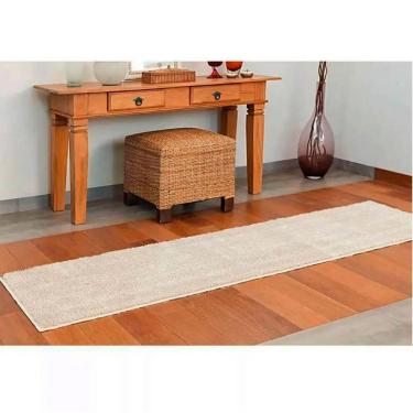 Imagem de Tapete Passadeira Quarto Sala 50 X 1,80 Classic Creme Perola