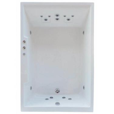 Imagem de Banheira Hidromassagem Astra Cayman Double Luxo 180cmx120cmx52cm - 04 Jatos Branco Acrílico P1 Sem Aquecedor 220V