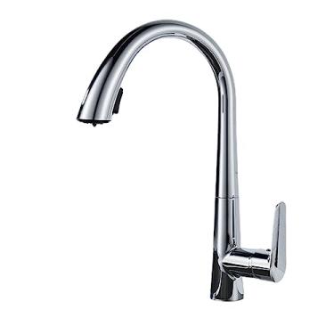 Imagem de Torneiras Torneiras de ouro escovado para pia Monocomando Retrátil Bico de mola Misturadores Torneira Água quente e fria, Cromado, Tamanho único