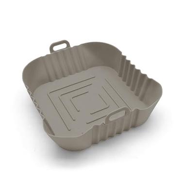Imagem de Cesto Forro de Silicone Airfryer 21cm Protetor Antiaderente Cor:Cinza