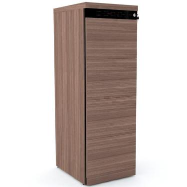 Imagem de Armário de Arquivo Oficio PE50 Pandin 45,60 cm (largura) em MDP Cor Walnut detalhe Preto 4 Gavetas