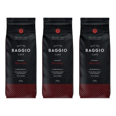 Imagem de Café em Grão, Baggio, Bourbon, 3 Pacotes de 500g