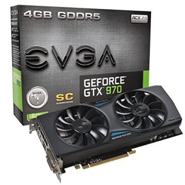 Imagem de EVGA GeForce GTX 970 4GB SC GAMING ACX 2.0, 26% Cooler e 36% Silencioso Cooling Graphics Card 04G-P4-2974-KR