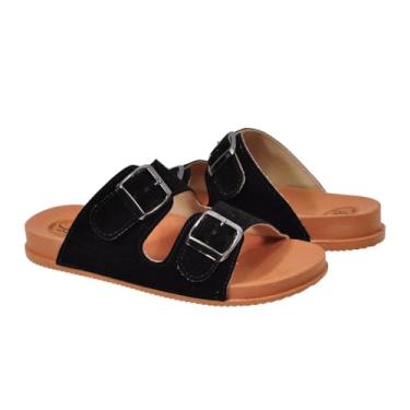 Imagem de Sandália Birken Papete Feminina Masculina Unissex com Fivelas Ajustaveis Kadja (Preto, BR, Adulto, Numérico, M, 37)