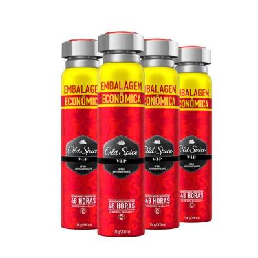 Imagem de Kit Desodorante Spray Antitranspirante Old Spice Vip 200ml - 4 Unidades