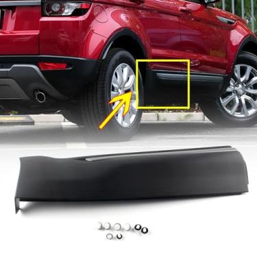Imagem de FINMOKAL Tampa traseira direita ABS para porta-malas preto fosco + acabamento de moldagem cinza para Land Rover Range Rover Evoque 2012-2019 (não se encaixa no modelo dinâmico) #LR053218/#LR079522